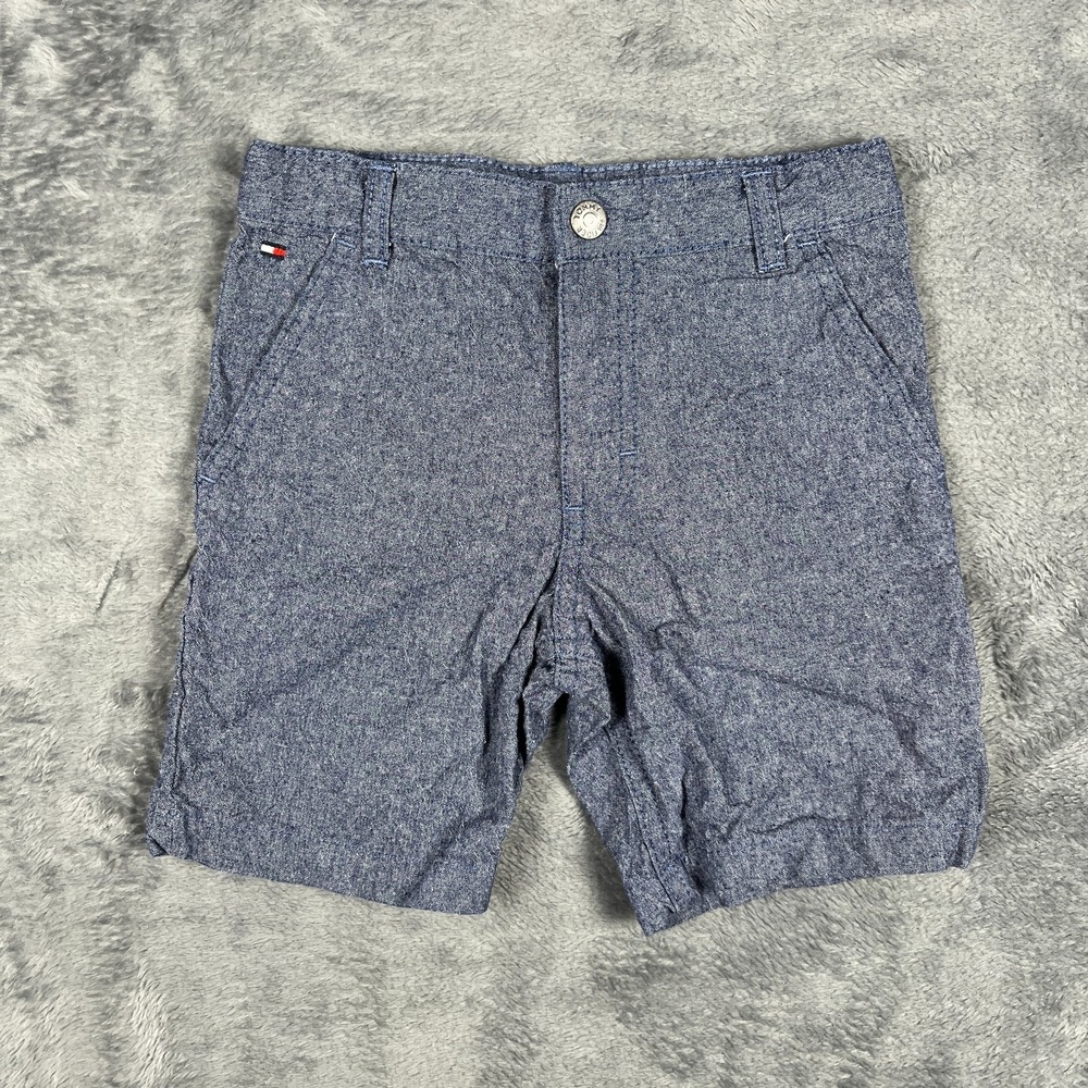 Tommy Hilfiger Chino Shorts Toddler Boys 3T Blue Heather Slash Pockets Regular